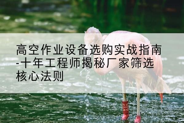 政和剪叉式升降机厂家-高空作业设备选购实战指南-十年工程师揭秘厂家筛选核心法则