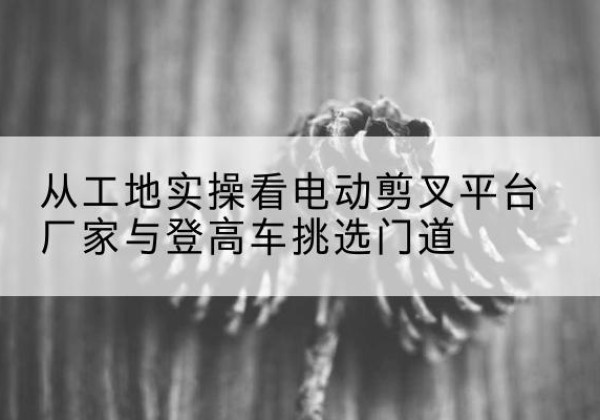 政和电动剪叉升降平台厂家-从工地实操看电动剪叉平台厂家与登高车挑选门道